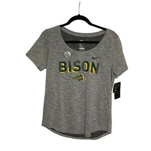 NWT Nike Women's North Dakota State University Bison Short Sleeve Tee Gray M